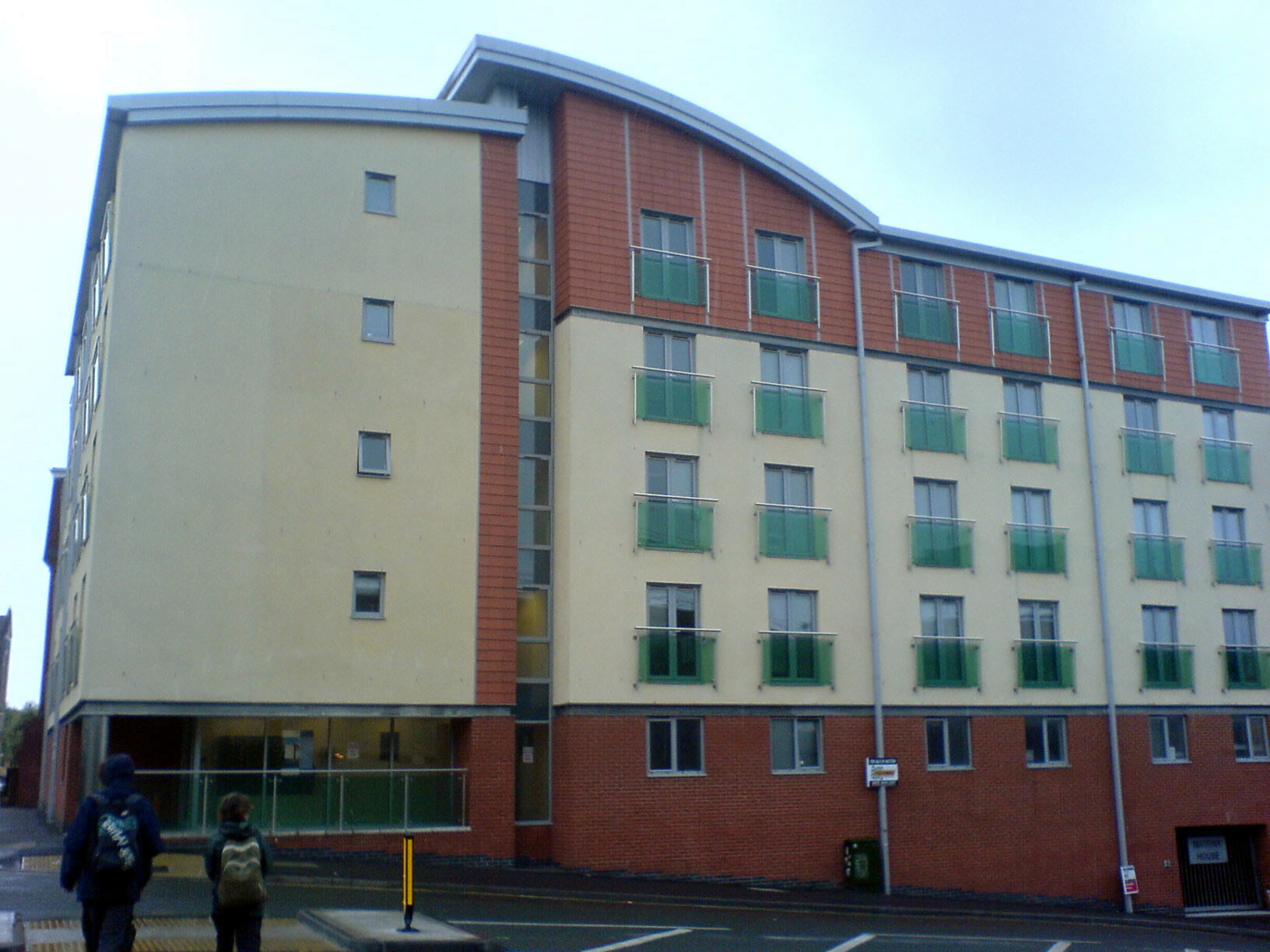 A block of modern flats on the corner of Regent Street and Hampton Street in the Drake area of the city of Plymouth, England.